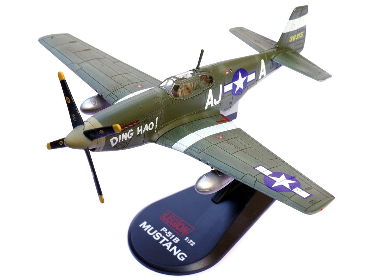 North American P-51B Mustang Aircraft "Ding Hao! 356th Fighter Squadron 354th Fighter Group" (1944) United States Army Air Forces 1/72 Diecast Model Airplane by Legion Legion