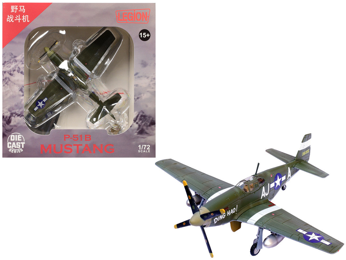 North American P-51B Mustang Aircraft "Ding Hao! 356th Fighter Squadron 354th Fighter Group" (1944) United States Army Air Forces 1/72 Diecast Model Airplane by Legion Legion