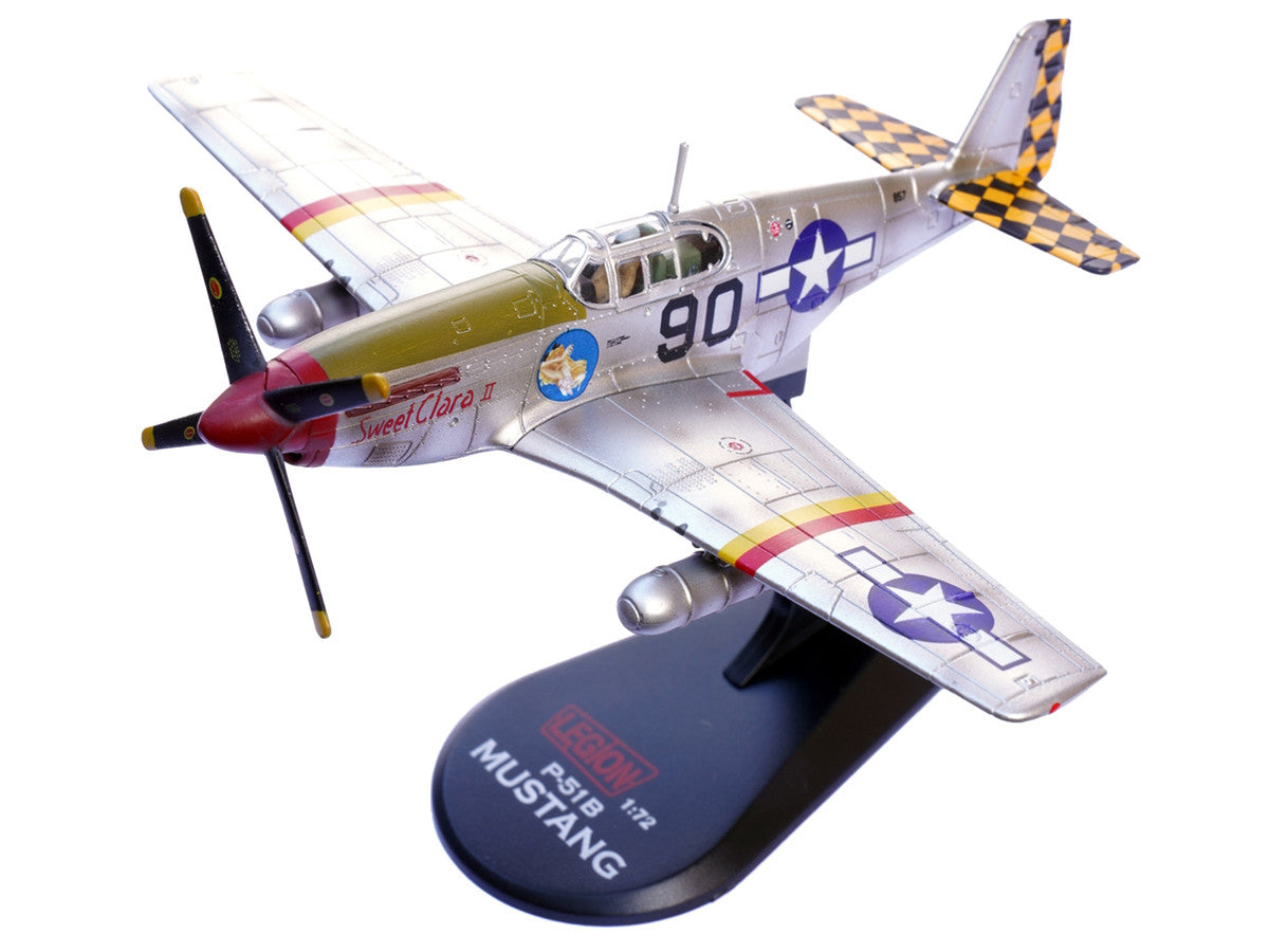 North American P-51B Mustang Aircraft "Sweet Clara II 319th Fighter Squadron 325th Fighter Group" (1944) United States Army Air Forces 1/72 Diecast Model Airplane by Legion Legion