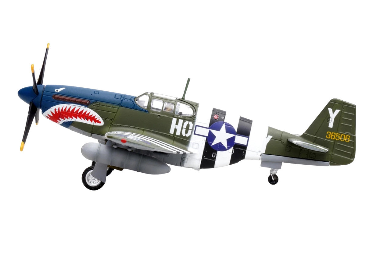 North American P-51B Mustang Aircraft "John Bennett 487th Fighter Squadron 352nd Fighter Group Blue-Nosed Bastards of Bodney RAF Bodney" (1944) United States Army Air Forces 1/72 Diecast Model Airplane by Legion-1
