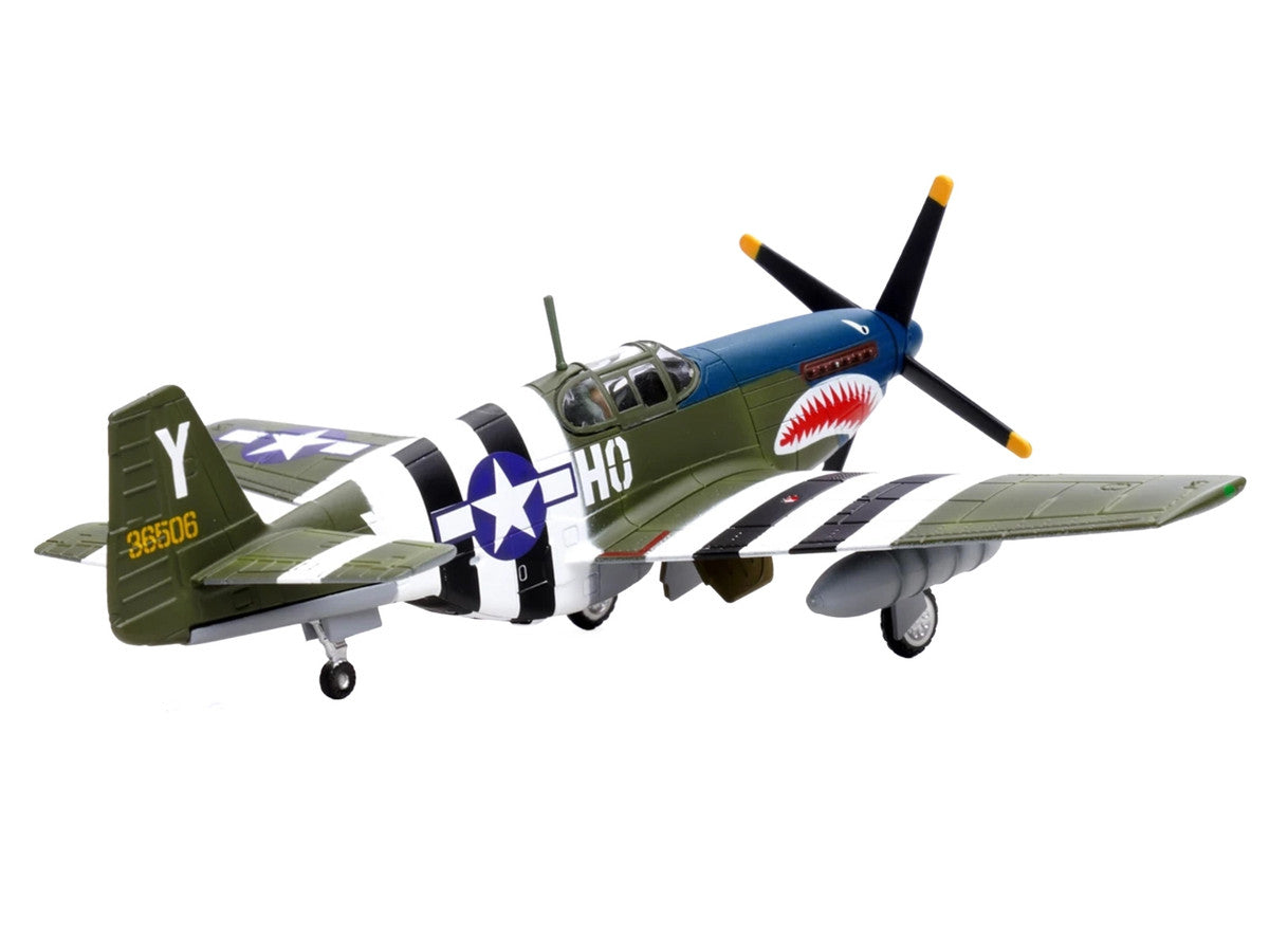 North American P-51B Mustang Aircraft "John Bennett 487th Fighter Squadron 352nd Fighter Group Blue-Nosed Bastards of Bodney RAF Bodney" (1944) United States Army Air Forces 1/72 Diecast Model Airplane by Legion-3
