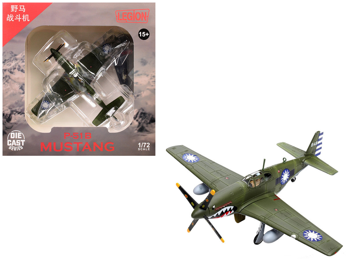 North American P-51C Mustang Aircraft "648 No.32 Squadron" (1945) Chinese Air Force 1/72 Diecast Model Airplane by Legion-0