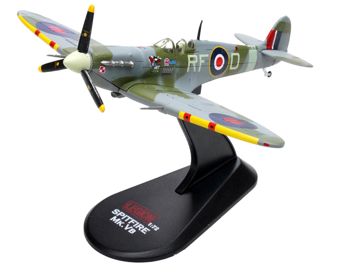 Supermarine Spitfire Mk Vb Fighter Aircraft "EN951 Ace Jan Zumbach No. 303 Polish Kosciuszko Squadron" (1943) Royal Air Force 1/72 Diecast Model by Legion Legion