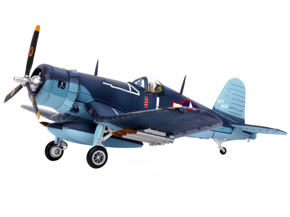 Vought F4U-1A Corsair Fighter Plane "Big Hog" VF-17 "Jolly Rogers" Captain Tommy Blackburn US Navy (1943) 1/72 Diecast Airplane Model by Legion Legion