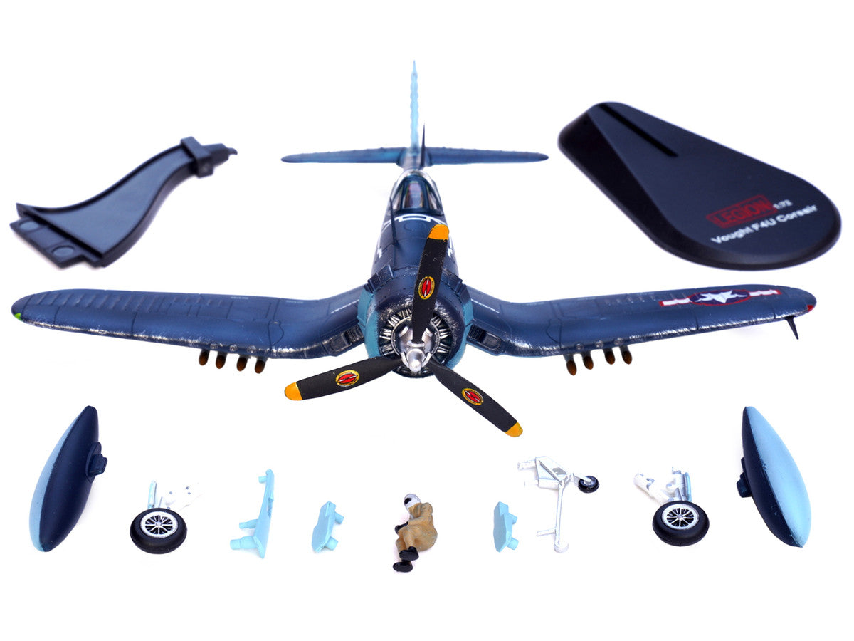 Vought F4U-1A Corsair Fighter Plane "Big Hog" VF-17 "Jolly Rogers" Captain Tommy Blackburn US Navy (1943) 1/72 Diecast Airplane Model by Legion Legion