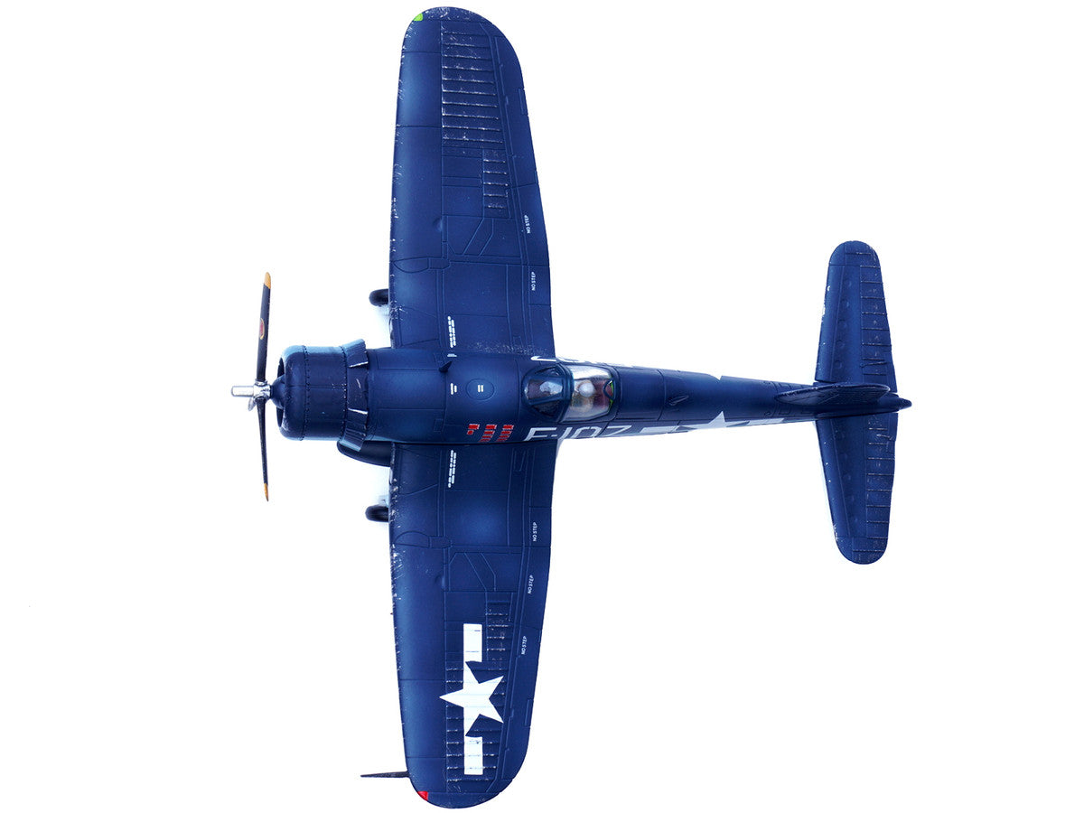 Vought F4U-1D Corsair Fighter Plane "1st Lt. Phillip DeLong Marine Fighter Squadron (VMF-224)" (1945) 1/72 Diecast Airplane Model by Legion-3