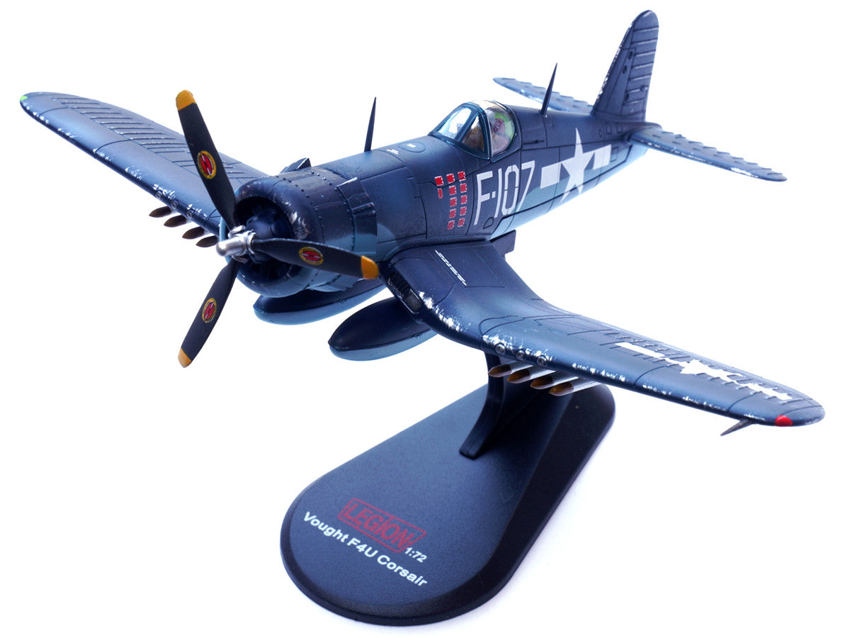 Vought F4U-1D Corsair Fighter Plane "1st Lt. Phillip DeLong Marine Fighter Squadron (VMF-224)" (1945) 1/72 Diecast Airplane Model by Legion-4