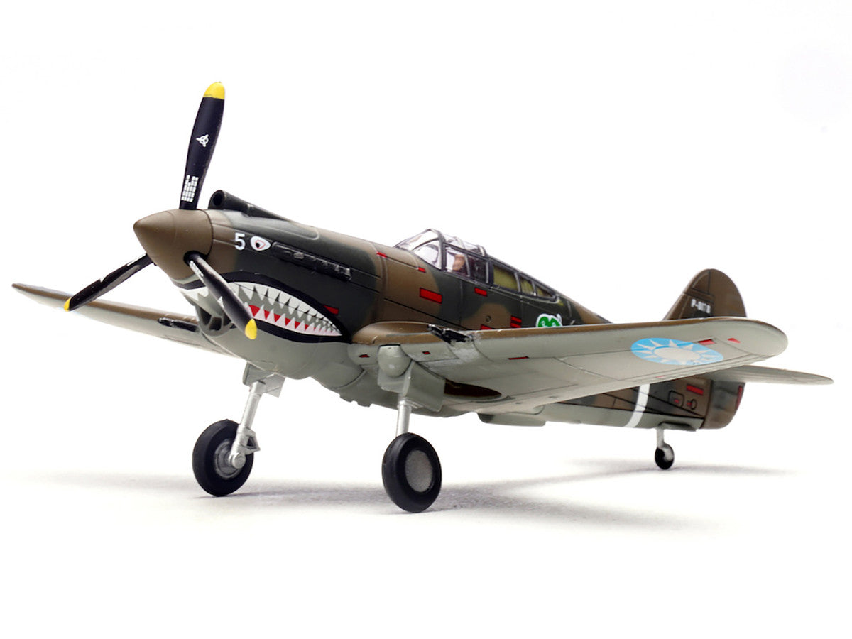 Curtiss P-40B/C Warhawk Fighter Aircraft "White 5 Charles Bond 1st Squadron Flying Tigers Chinese Air Force" (1942) 1st American Volunteer Group 1/72 Diecast Model Airplane by Legion Legion