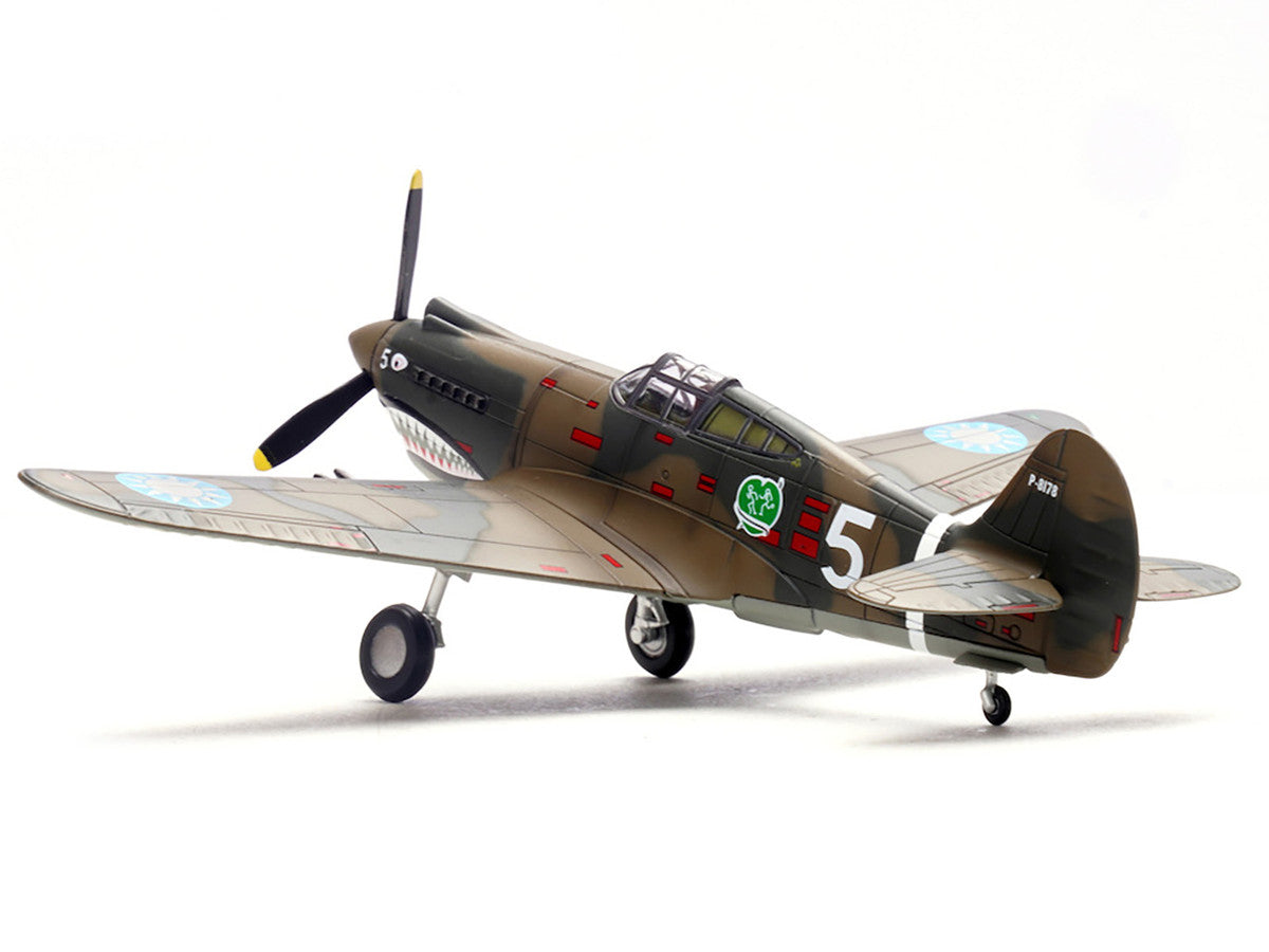 Curtiss P-40B/C Warhawk Fighter Aircraft "White 5 Charles Bond 1st Squadron Flying Tigers Chinese Air Force" (1942) 1st American Volunteer Group 1/72 Diecast Model Airplane by Legion Legion