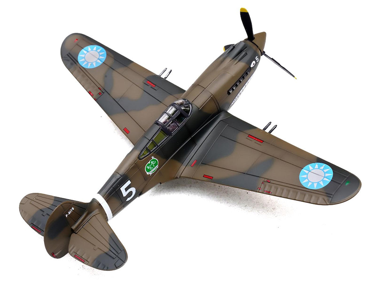 Curtiss P-40B/C Warhawk Fighter Aircraft "White 5 Charles Bond 1st Squadron Flying Tigers Chinese Air Force" (1942) 1st American Volunteer Group 1/72 Diecast Model Airplane by Legion Legion