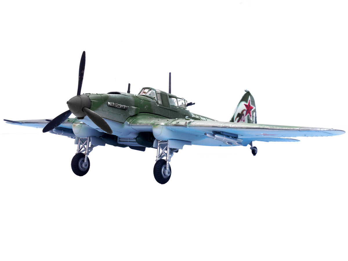 Ilyushin IL-2M3 Sturmovik Aircraft Green Camouflage "Double Hero of the Soviet Union Ivan Pavlov" Soviet Air Force 1/72 Diecast Model Airplane by Legion Legion