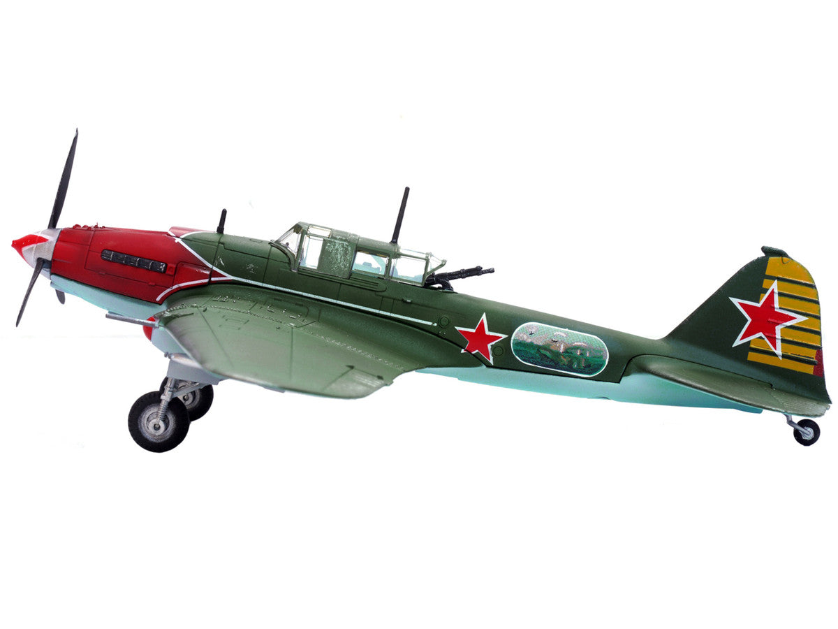 Ilyushin IL-2M3 Sturmovik Aircraft Green "Double Hero of the Soviet Union Nelson Stepanyan" Soviet Air Force 1/72 Diecast Model Airplane by Legion-1