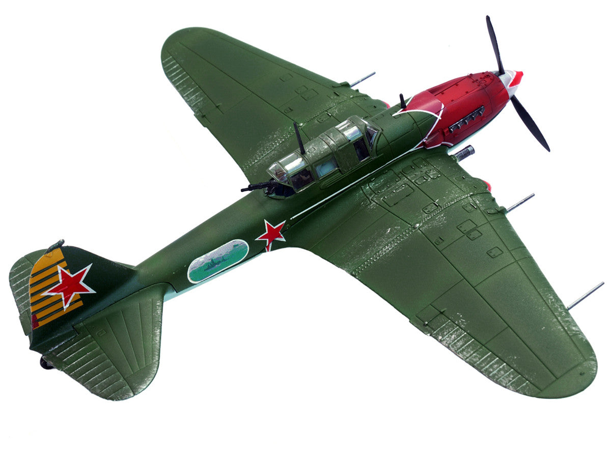 Ilyushin IL-2M3 Sturmovik Aircraft Green "Double Hero of the Soviet Union Nelson Stepanyan" Soviet Air Force 1/72 Diecast Model Airplane by Legion-3