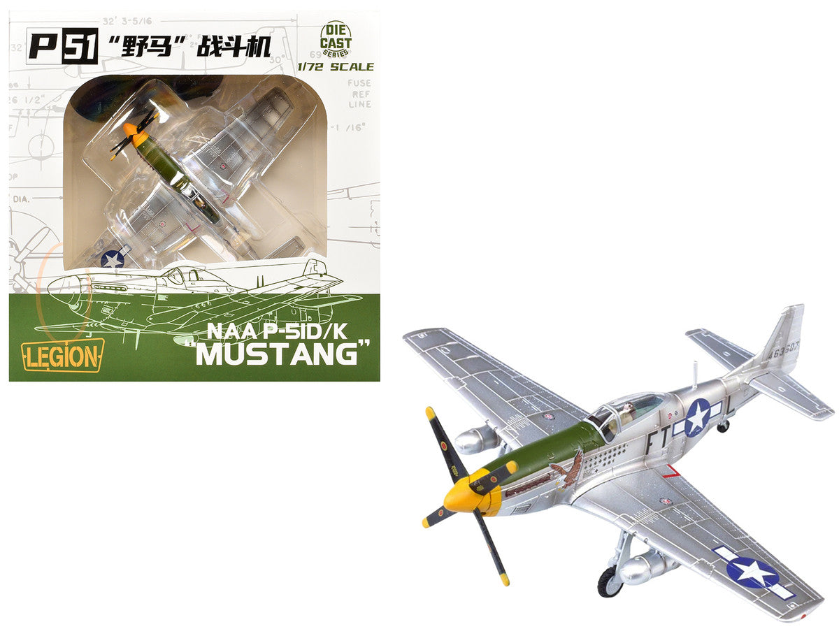 North American P-51D Mustang Aircraft "Feeble Eagle 18.5-victory Ace Glenn Eagleston 353rd Fighter Squadron 354th Fighter Group Ninth Air Force" (1945) United States Army Air Forces 1/72 Diecast Model Airplane by Legion-4