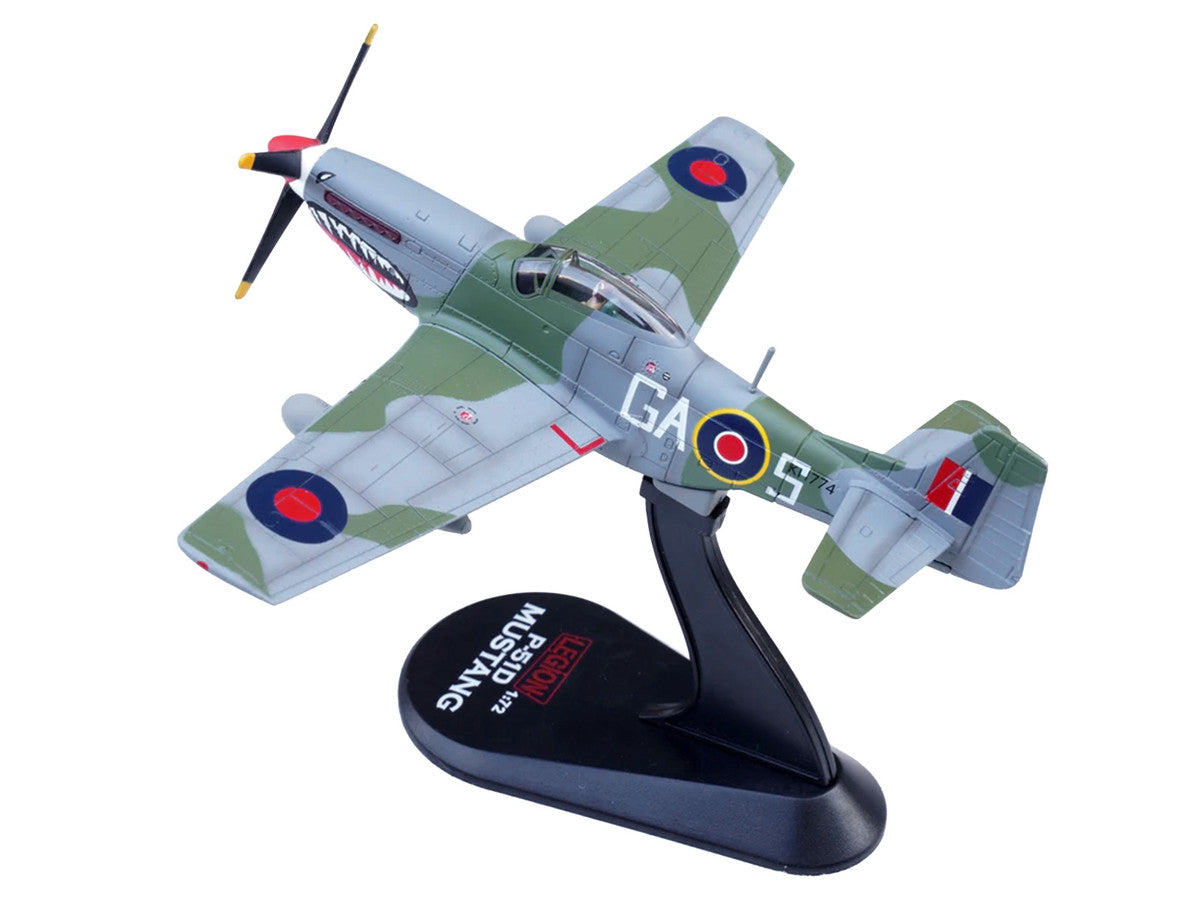 North American Mustang Mk.IV Aircraft "KH774 F/L Ellis Blanchford No. 112 'Shark' Squadron 239 Wing Italy" (1945) Royal Air Force 1/72 Diecast Model Airplane by Legion-3