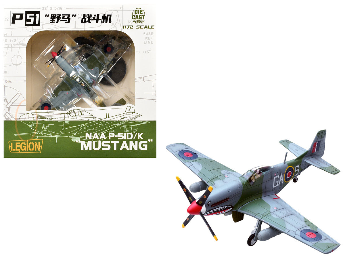 North American Mustang Mk.IV Aircraft "KH774 F/L Ellis Blanchford No. 112 'Shark' Squadron 239 Wing Italy" (1945) Royal Air Force 1/72 Diecast Model Airplane by Legion-4