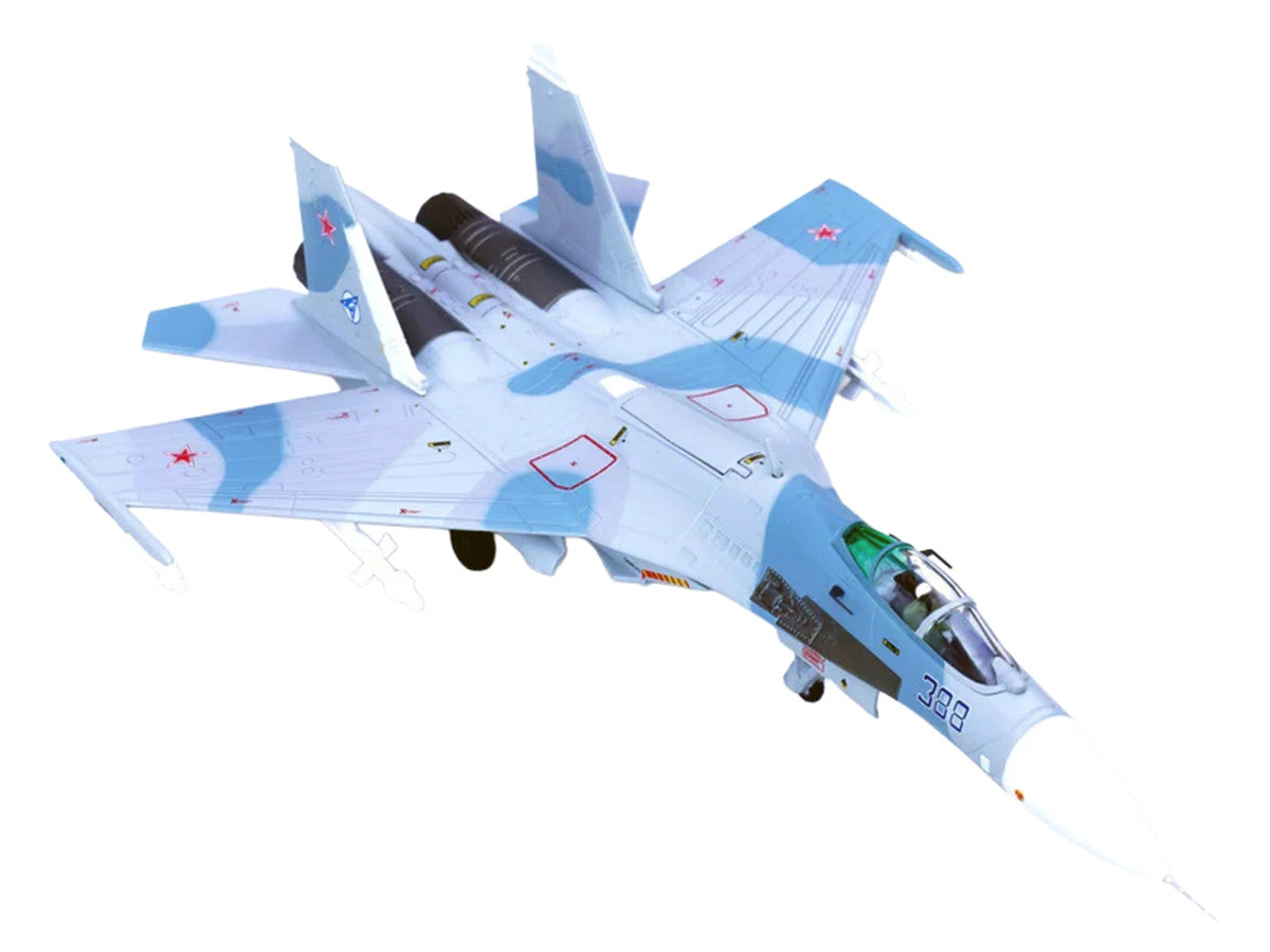 Sukhoi Su-27 Flanker-B Aircraft "Blue 388 Paris Air Show" (1989) Soviet Air Force 1/100 Diecast Model Airplane by Legion-1