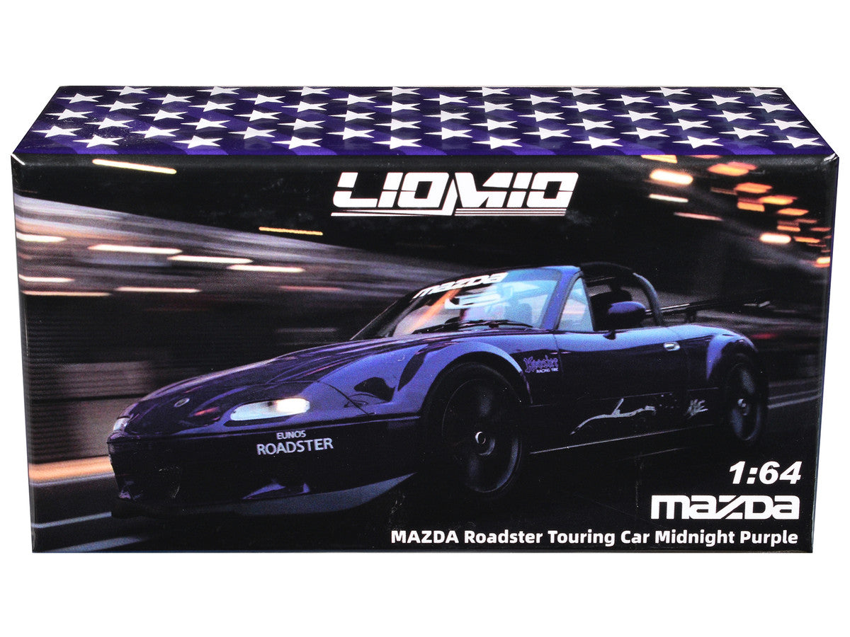 Mazda Roadster Touring Car RHD (Right Hand Drive) Midnight Purple Metallic "Hobby Expo China 2026 Event Edition" 1/64 Diecast Model Car by Liomio Liomio