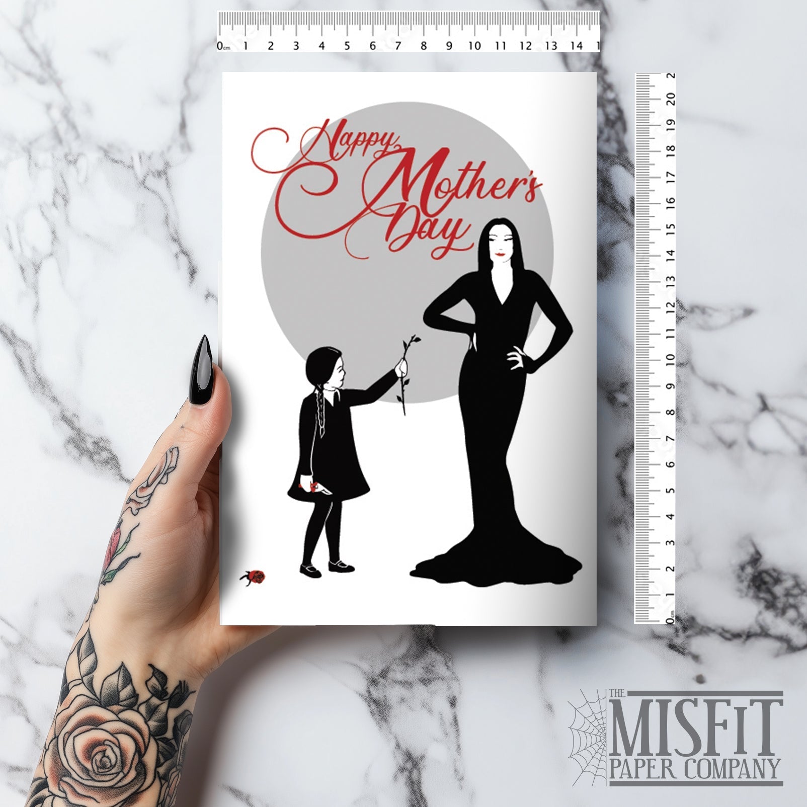 Morticia Mother's Day Card The Misfit Paper Co.