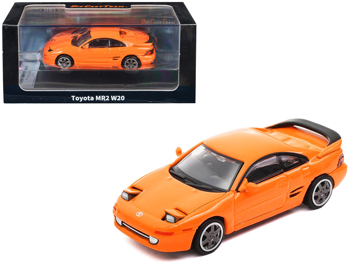 Toyota MR2 W20 RHD (Right Hand Drive) Orange 1/64 Diecast Model Car by Die Cast Team Die Cast Team