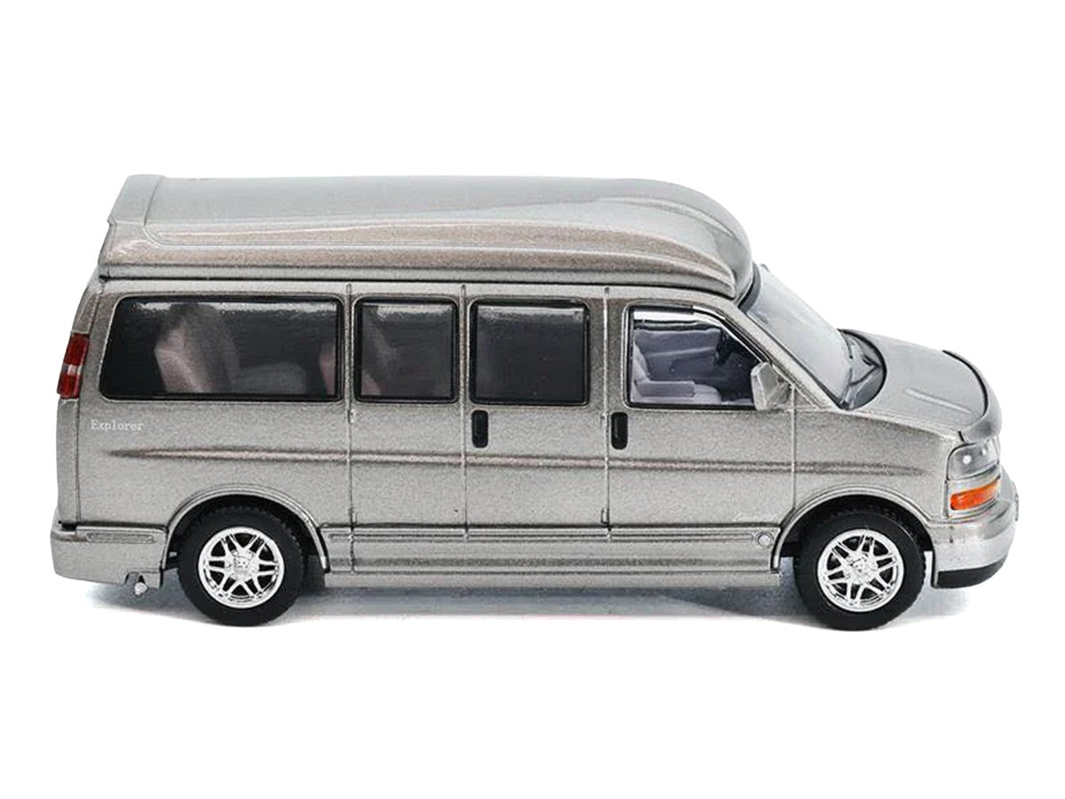 GMC Savana Explorer Limited SE Van Gray Metallic 1/64 Diecast Model Car by Shadow Shadow