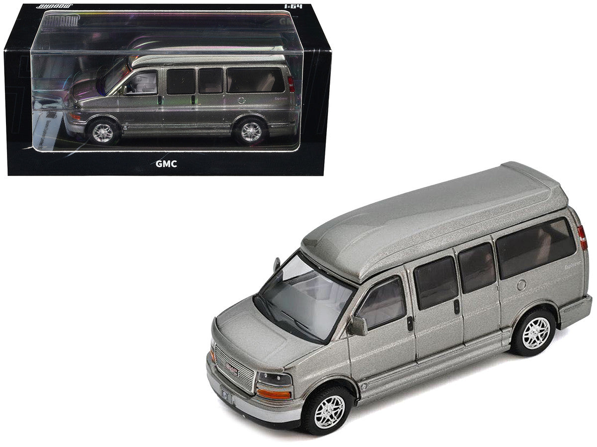 GMC Savana Explorer Limited SE Van Gray Metallic 1/64 Diecast Model Car by Shadow Shadow