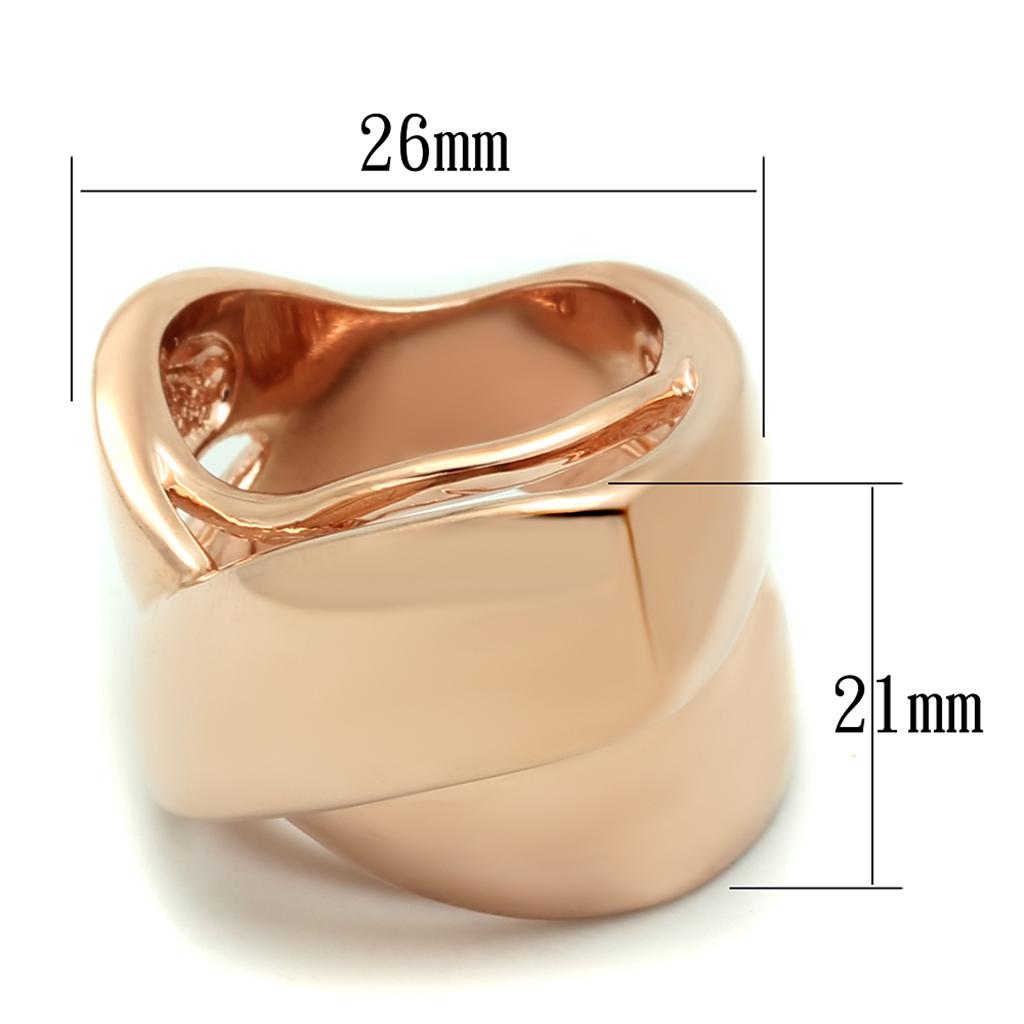 LO3201 - Rose Gold Brass Ring with No Stone-1