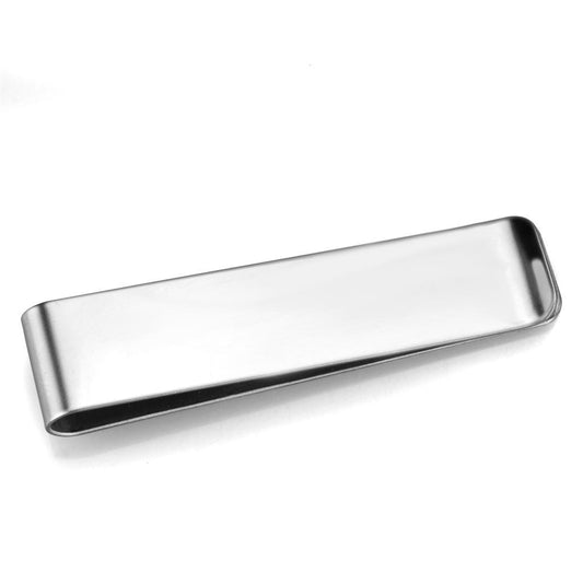 LO3384 - High polished (no plating) Stainless Steel Money clip with No Stone Alamode