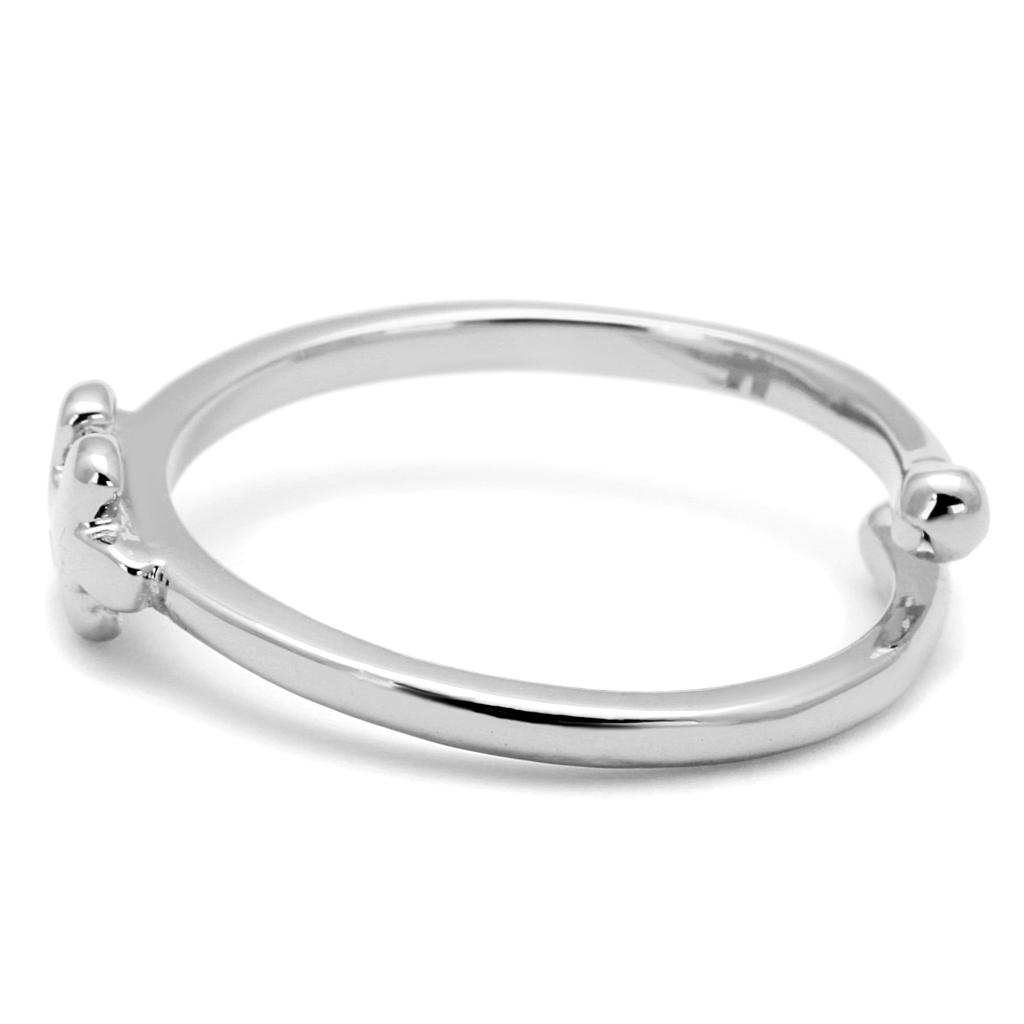 LO4027 - Rhodium Brass Ring with No Stone Alamode