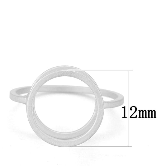 LO4250 - Matte Rhodium Brass Ring with No Stone-1
