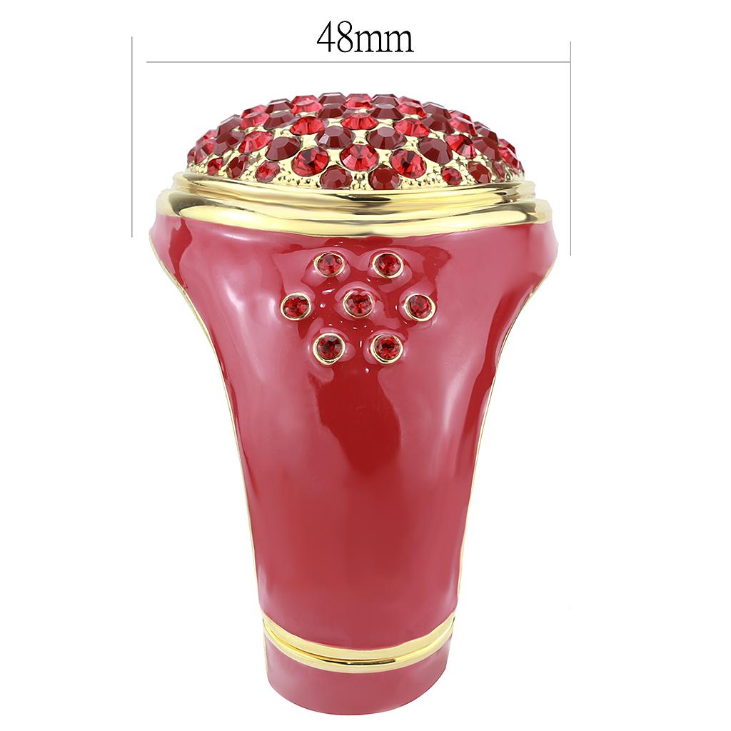 LO4351 - Gold Brass Bangle with Top Grade Crystal  in Multi Color-3