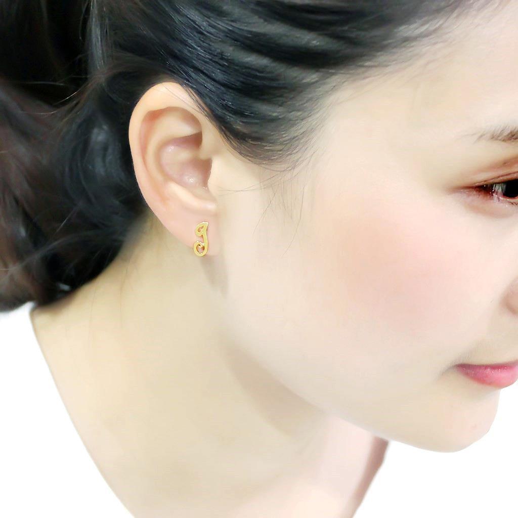 LO4668 - Flash Gold Brass Earrings with No Stone-3