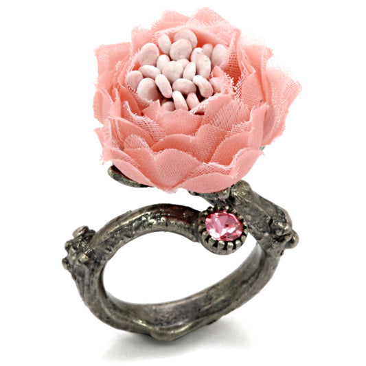 LO4746 - Antique Tone Brass Ring with Assorted in MultiColor-0