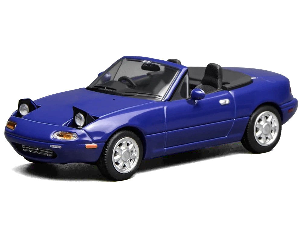 Mazda MX-5 Miata Convertible Laguna Blue 1/64 Diecast Model Car by MotorHelix Motorhelix