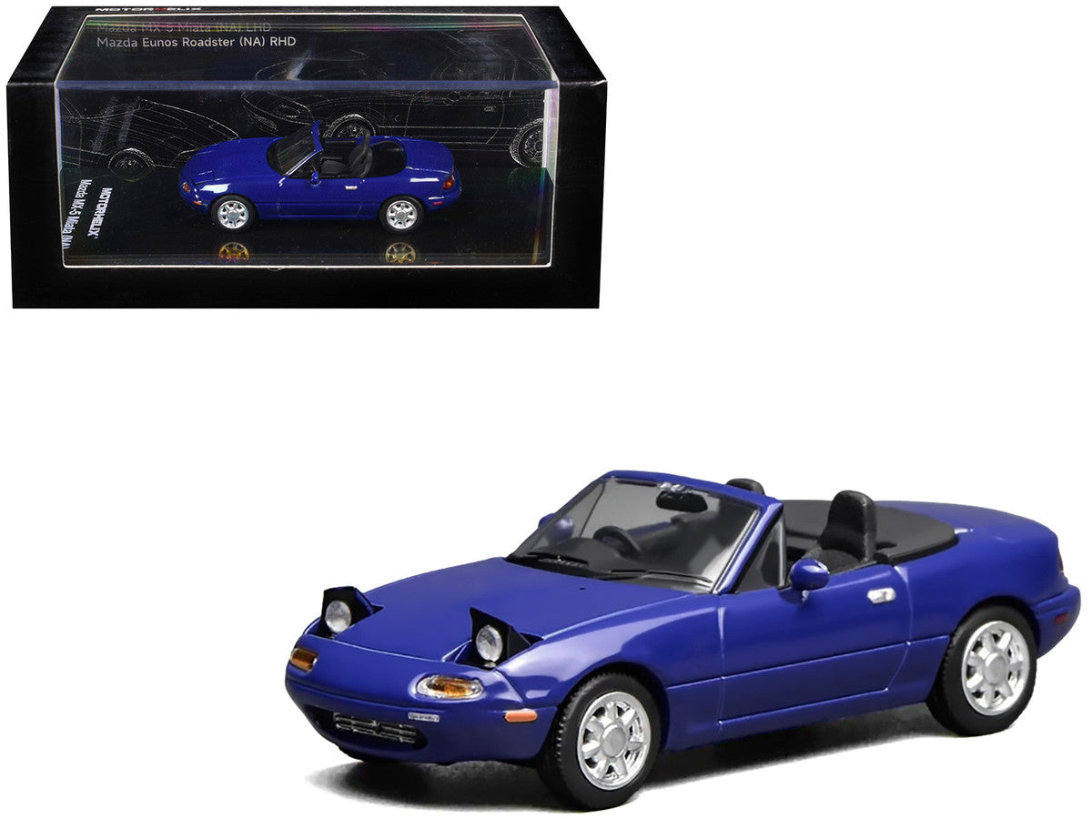 Mazda MX-5 Miata Convertible Laguna Blue 1/64 Diecast Model Car by MotorHelix Motorhelix
