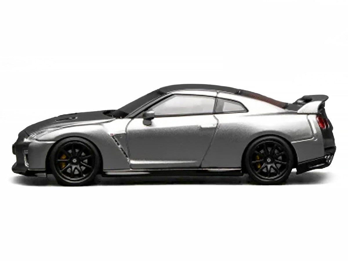 2020 Nissan GT-R (R35) Track Edition Engineered by NISMO RHD (Right Hand Drive) Dark Metal Gray Metallic "Senior 64" Series 1/64 Diecast Model Car by MotorHelix-2