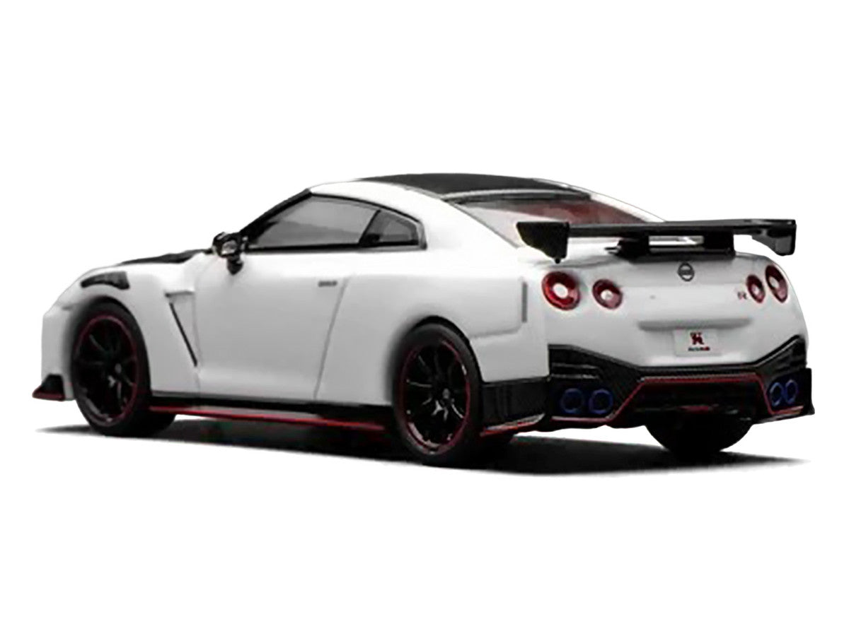 2022 Nissan GT-R Nismo (R35) RHD (Right Hand Drive) Brilliant White Pearl with Carbon Hood and Top "Senior 64" Series 1/64 Diecast Model Car by MotorHelix Motorhelix