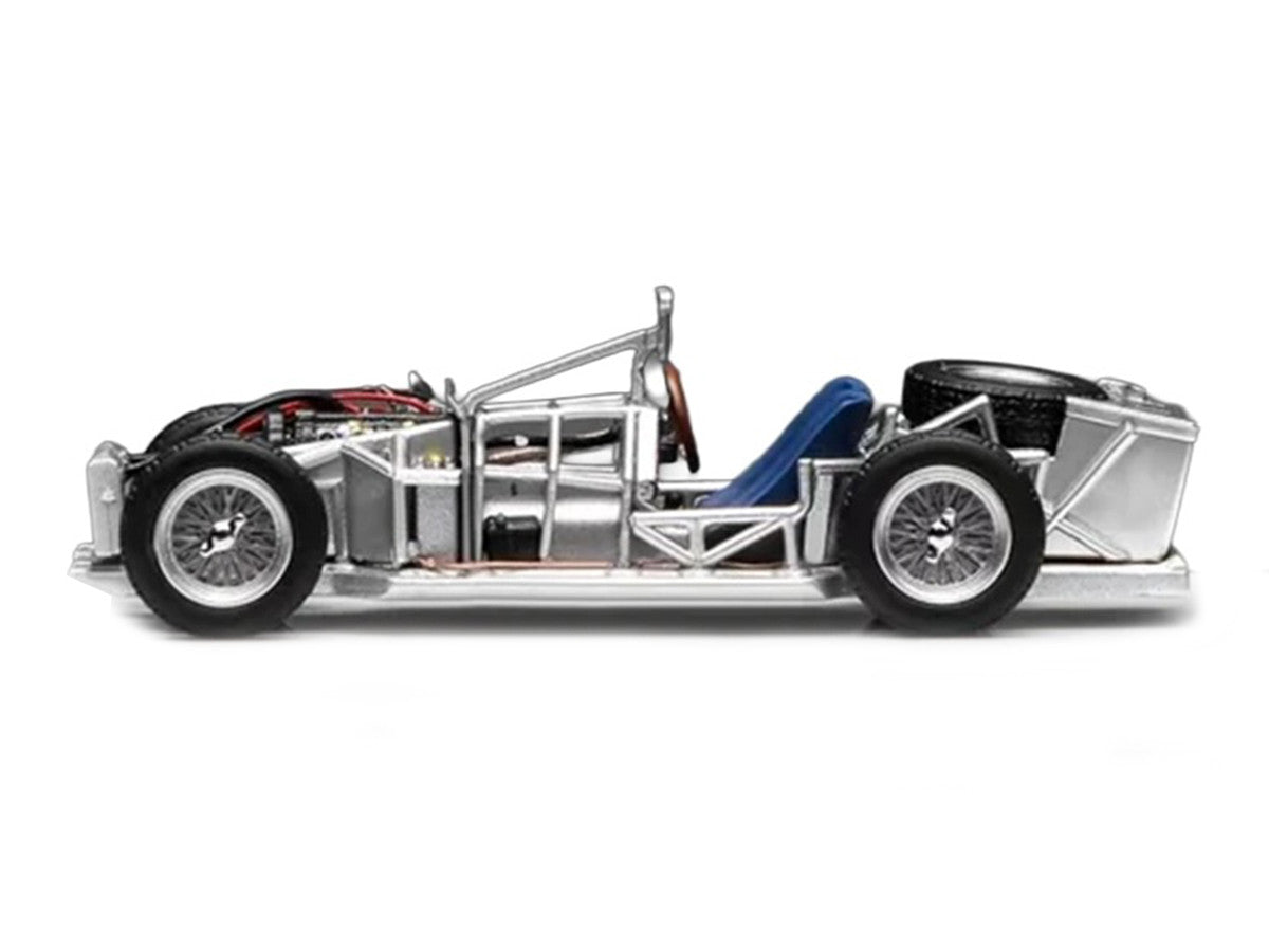 Spaceframe with Engine Raw Metal 1/64 Diecast Model Car by MotorHelix Motorhelix