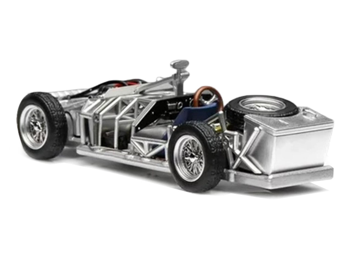 Spaceframe with Engine Raw Metal 1/64 Diecast Model Car by MotorHelix Motorhelix