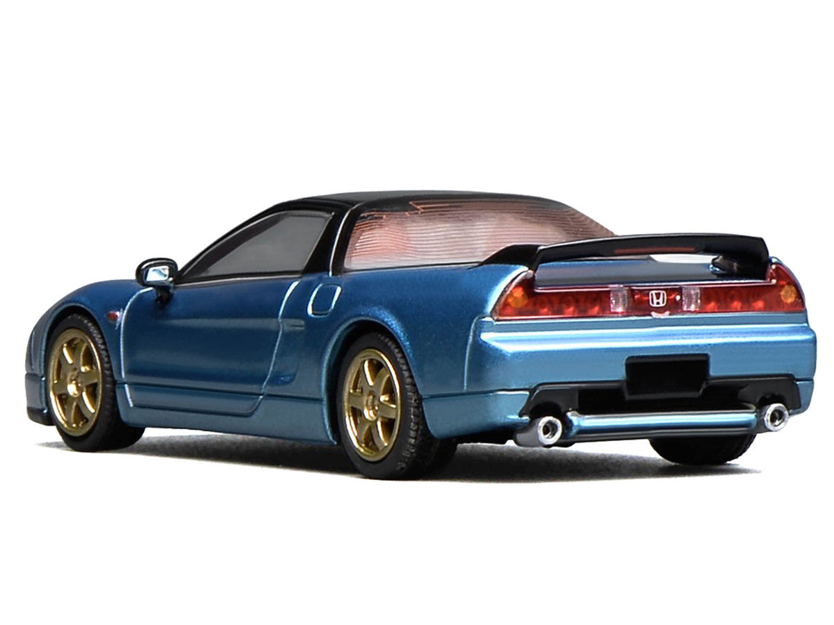 Honda NSX-R (NA2) RHD (Right Hand Drive) Ice Blue Metallic with Black Top and Red Interior "Intern 64" Series 1/64 Diecast Model Car by MotorHelix-2