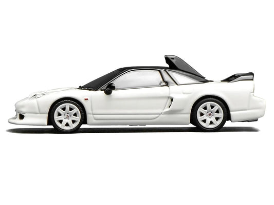 Honda NSX-R GT RHD (Right Hand Drive) Championship White with Black Top "Intern 64" Series 1/64 Diecast Model Car by MotorHelix-1