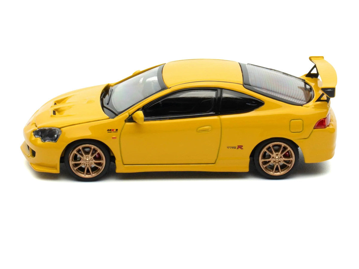 Honda Integra Type R (DC5) MUGEN RHD (Right Hand Drive) Phoenix Yellow 1/64 Diecast Model Car by MotorHelix Motorhelix