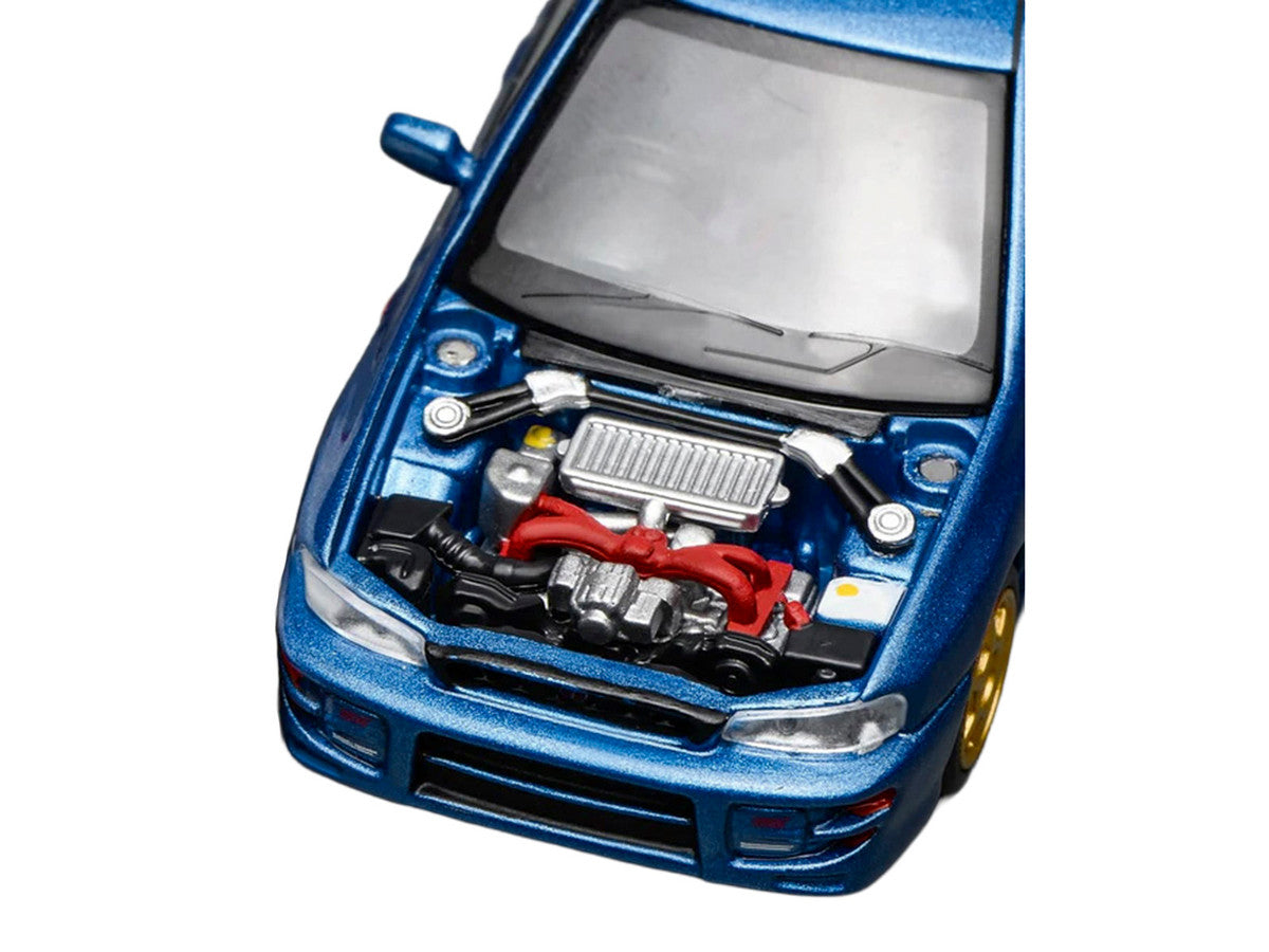 Subaru Impreza WRX STi Wagon Version VI RHD (Right Hand Drive) Blue Metallic 1/64 Diecast Model Car by MotorHelix-2
