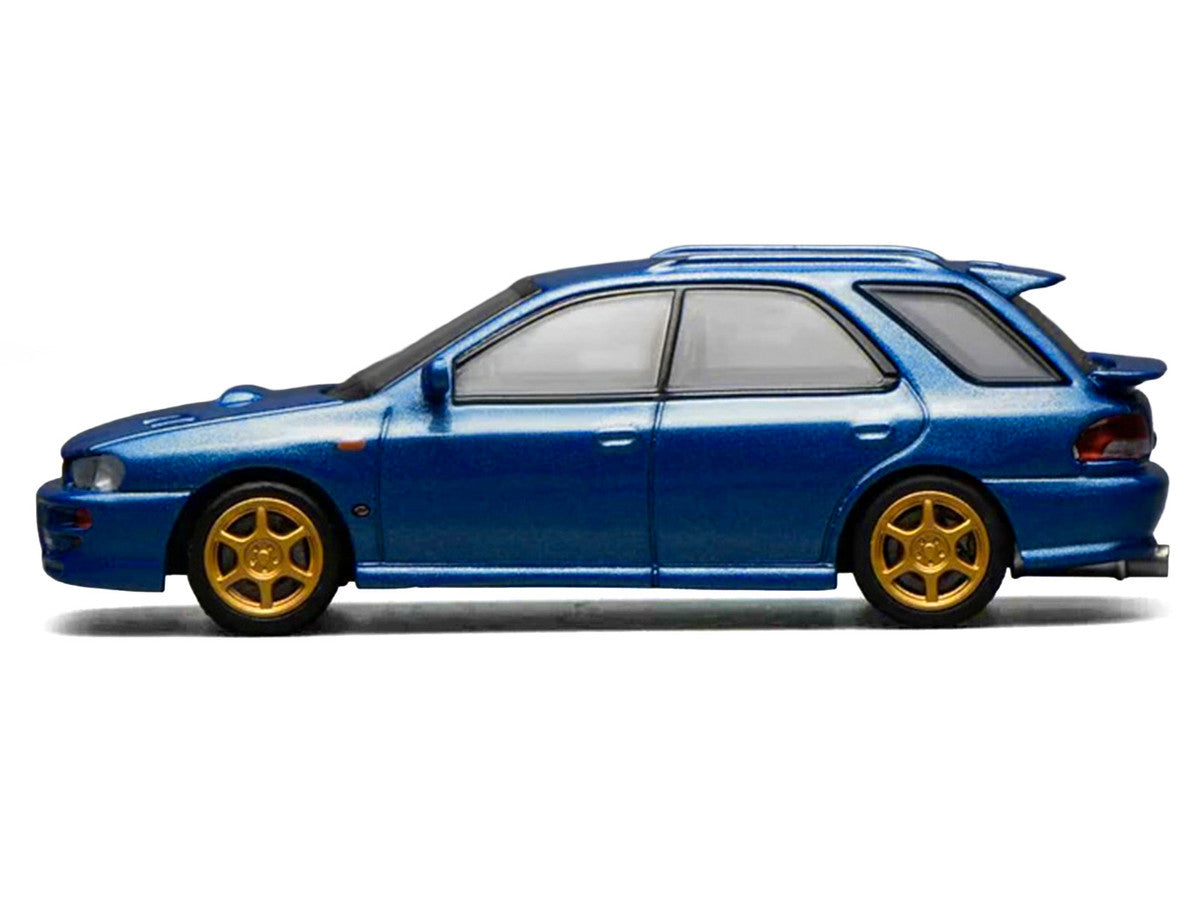 Subaru Impreza WRX STi Wagon Version VI RHD (Right Hand Drive) Blue Metallic 1/64 Diecast Model Car by MotorHelix-0