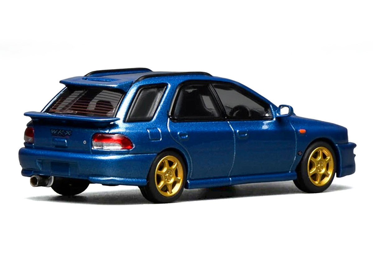 Subaru Impreza WRX STi Wagon Version VI RHD (Right Hand Drive) Blue Metallic 1/64 Diecast Model Car by MotorHelix-1