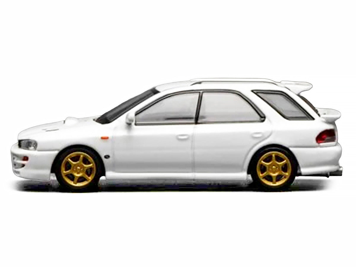 Subaru Impreza WRX STi Wagon Version VI RHD (Right Hand Drive) Pure White 1/64 Diecast Model Car by MotorHelix-2