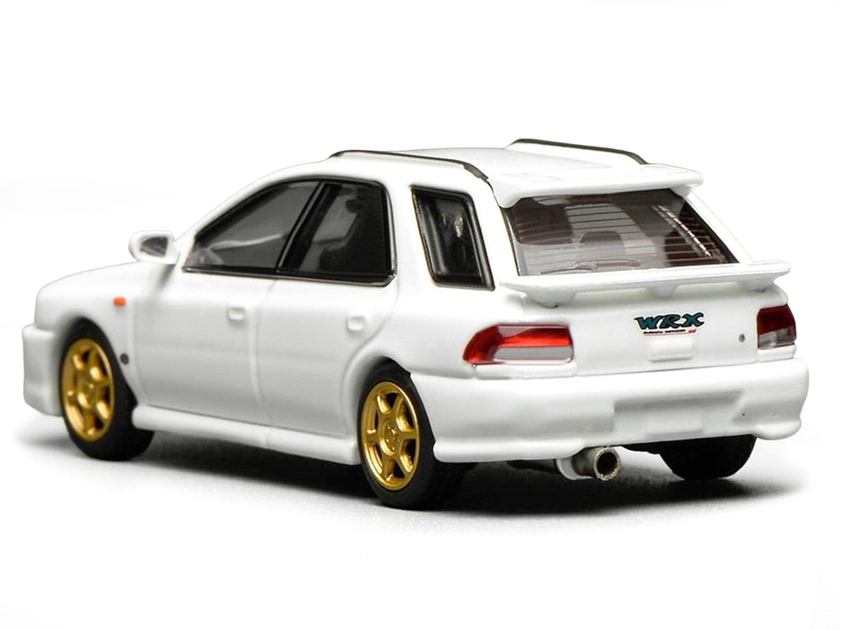 Subaru Impreza WRX STi Wagon Version VI RHD (Right Hand Drive) Pure White 1/64 Diecast Model Car by MotorHelix-0