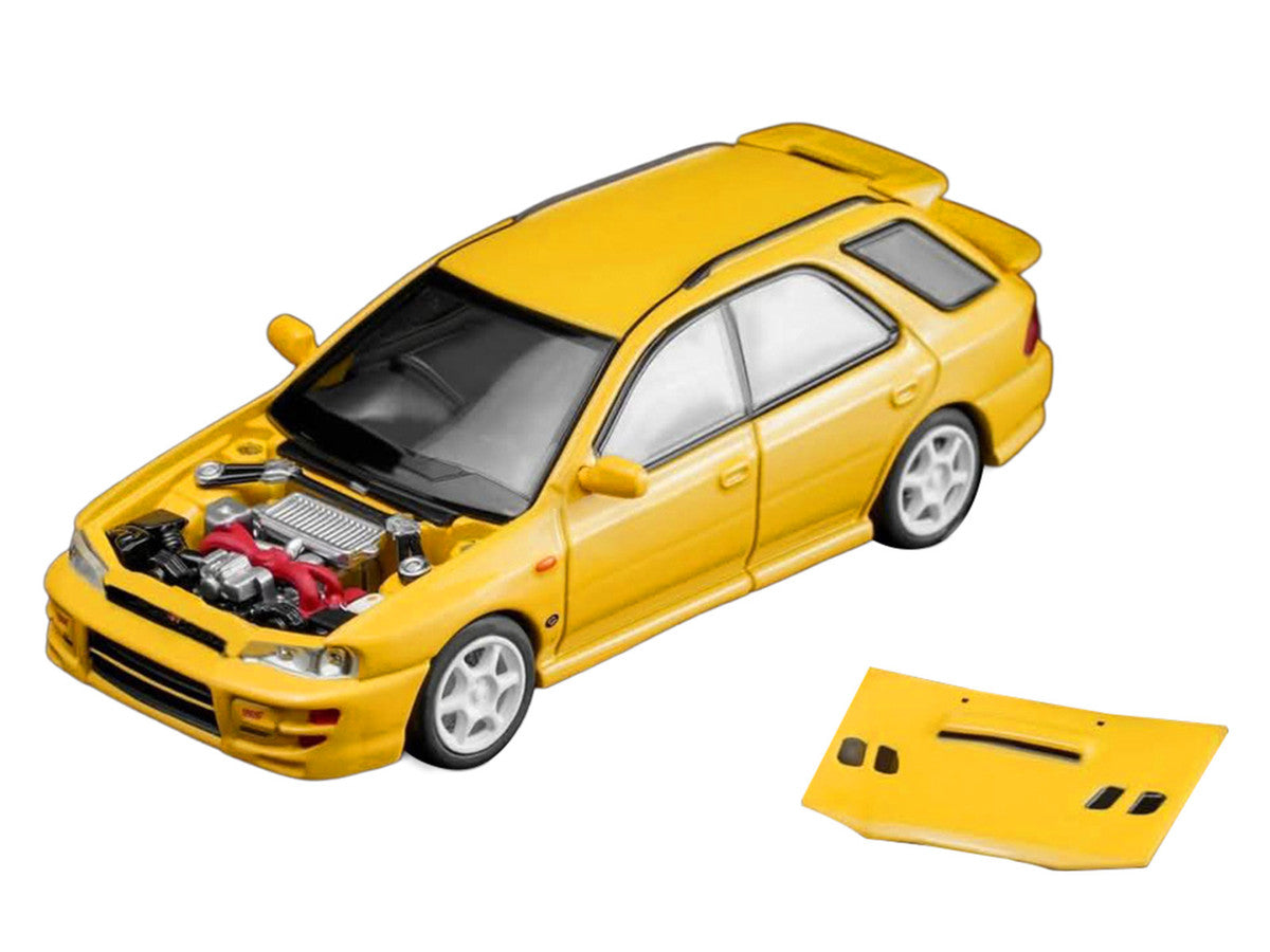 Subaru Impreza WRX STi Wagon Version VI RHD (Right Hand Drive) Cashmere Yellow 1/64 Diecast Model Car by MotorHelix Motorhelix