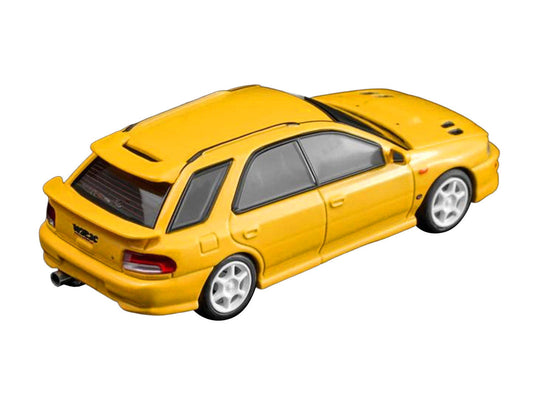 Subaru Impreza WRX STi Wagon Version VI RHD (Right Hand Drive) Cashmere Yellow 1/64 Diecast Model Car by MotorHelix Motorhelix