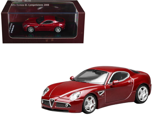 2008 Alfa Romeo 8C Competizione Competition Red Metallic 1/64 Diecast Model Car by MotorHelix Motorhelix